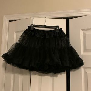 Petticoat style black tutu, size small